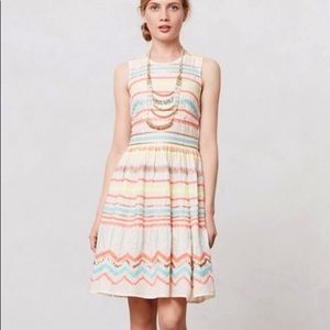Anthropologie Vibrant linen dress like new